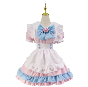 Dienstmädchen Kleid Schürze Cosplay Anime Rosa Blau Lolita Kawaii Cosplay Kostüm - Bild 1 von 16