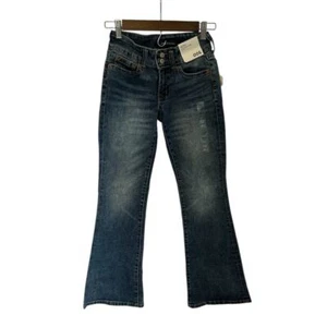 Aeropostale Low Rise Flare Jeans Stretch 00S - Sold Out Online - Medium Wash New - Picture 1 of 12
