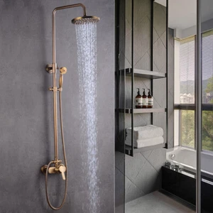 Antik Kupfer+Edelstahl Duschkopf Handbrause Bad Shower Duscharmatur Duschset HOT - Bild 1 von 11