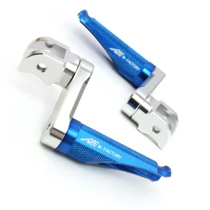 Blue 1.5 inch Extended Rider Foot Pegs SHINOBI For FZ6 S Fazer 04-11 12 13 14 15 - Picture 1 of 7