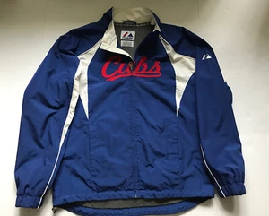 RARE Authentic Majestic Chicago Cubs Windbreaker Zipper Jacket - Picture 1 of 5