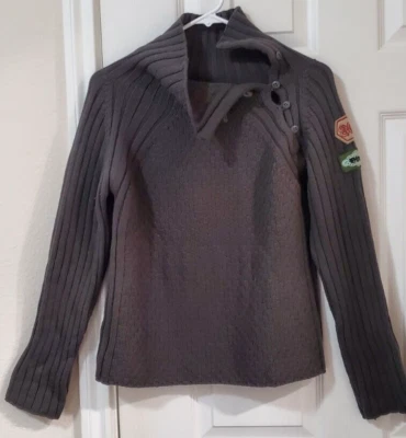 *NUEVO Suéter Mujer DIESEL y2k Manga Larga Mezcla Lana GRIS Talla M Hecho en Italia Foto 1 de 4