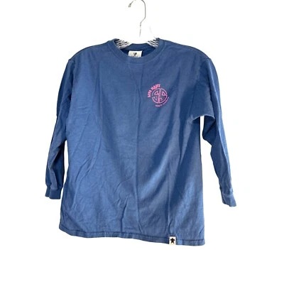 Camiseta gráfica Simply Southern Girls manga larga azul/rosa juvenil M Foto 1 de 4