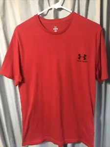 Under Armour Loose Heat Gear Shirt Herren Medium. Rot mit schwarzen Logos sehr guter Zustand - Bild 1 von 5