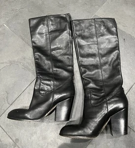 Women’s Saks Fifth Avenue Sammie Boots Black Size 7.5 /37.5 - Picture 1 of 7