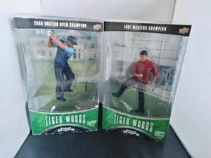 2 figuras Tiger Woods Pro Sports Upper Deck 2000 British Open 1997 tarjeta Masters - Imagen 1 de 12