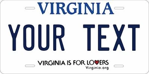 Virginia 2014 Lovers Personalized Custom License Plate Car Motorcycle Bike - Picture 1 of 2