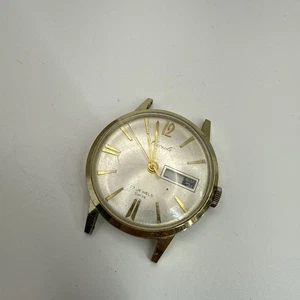 Cariole Swiss 35 mm día-fecha cuerda manual 17j - piezas/reparación/restauración - años 70 - Imagen 1 de 7