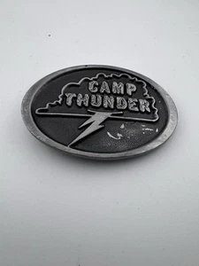 Hebilla de cinturón BSA Camp Thunder plateada productos de todo el mundo de colección manchas arañazos - Imagen 1 de 3