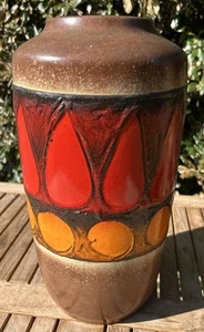 Large vintage 1970s Scheurich Fat Lava Pottery Vase 517-38 West Germany - Picture 1 of 18
