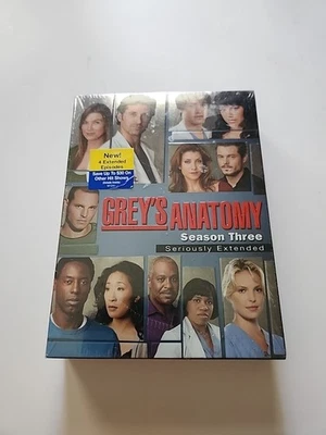 Grey's Anatomy Season Three 7 Disc Boxed Set New TV Series Drama - Image 1 of 3