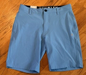 Bermudas HURLEY HÍBRIDAS para todo el día para hombre ~ talla 30 ~ poliéster elástico azul BLISS NUEVAS CON ETIQUETAS - Imagen 1 de 14
