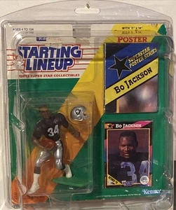 1992 Bo Jackson Starting Lineup Figure LA Raiders Superstar Poster With Case - Picture 1 of 6
