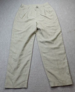 Lauren Ralph Lauren Damen Hose 14 Beige Hahnentritt 30" Plissee NEU - Bild 1 von 14