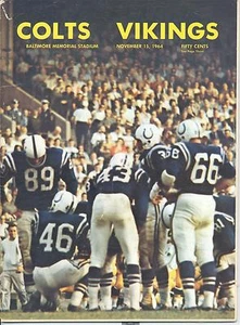 Vintage 1964 Minnesota Vikings Baltimore Colts NFL Game Program 11/15/64 - Picture 1 of 1