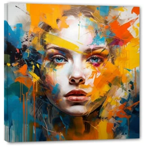 Face art Modern Pop abstracto ARTE imagen 100x100 excelente arte actual moderno FC20 - Imagen 1 de 2