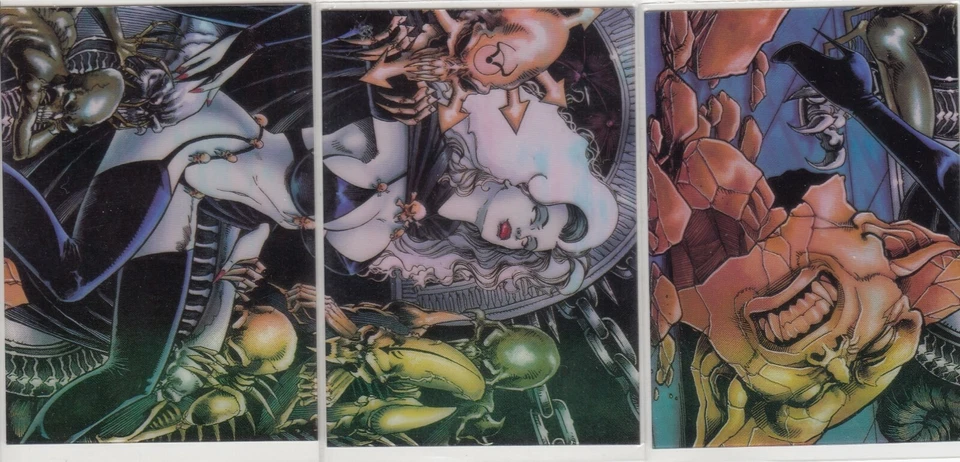 1995 KROME PRODUCTIONS LADY DEATH SERIES 2 TRADING CARD TRYPTIC CARD FULL SET(3) - Image 1 of 1