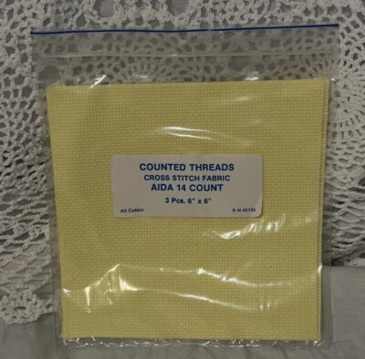 Fiddler's- Aida 6" x 6" Cloth- Cross Stitch Cloth Fabric - 3 Pieces *NEW* - Image 1 of 3