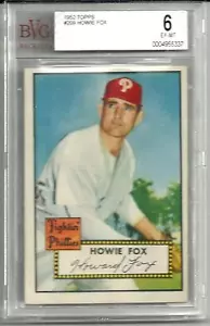 1952 TOPPS # 209 HOWIE FOX BVG 6 EX- MINT PHILLIES - Picture 1 of 1