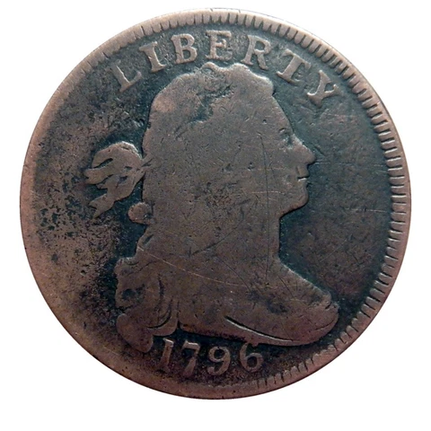 Large cent/penny 1796 Sheldon 114 rarity 5 coin Cover