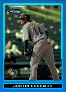 2009 Bowman Chrome WBC Prospects Blue Refractors #BCW11 Justin Erasmus /150