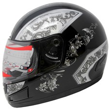 Adult  Full Face Motorcycle Sports Bike Helmet 142 Black