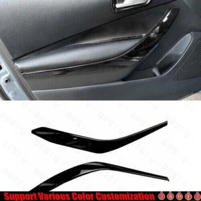 2019-23  For Toyota Corolla Bright Black Car Interior Door Armrest Strip Trim 2* - Image 1 of 4