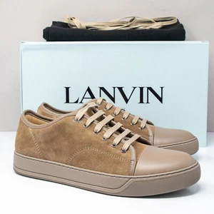 Lanvin Low Top Light Beige Suede Sneakers, Size 9 US (8 UK) - Picture 1 of 8