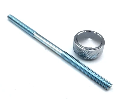 9" Long x 1/4"-20 Air Cleaner Stud & Knurled Wing Nut Holley Edelbrock AFB 9 In. Foto 1 de 4