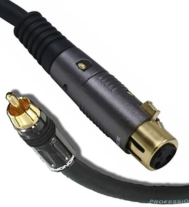 Cable de audio macho hembra XLR a RCA para micrófono corto amplificador altavoz cable mezclador - Imagen 1 de 5