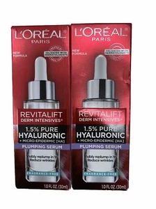 LOT OF 2 L'Oréal Paris Revitalift Derm Intensives 1.5% Hyaluronic Acid 1.0 fl oz - Picture 1 of 1