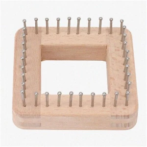 CraftyWeave - Mini Square Knitting Loom Set: Wooden DIY Board with Non-Detachabl - Picture 1 of 7