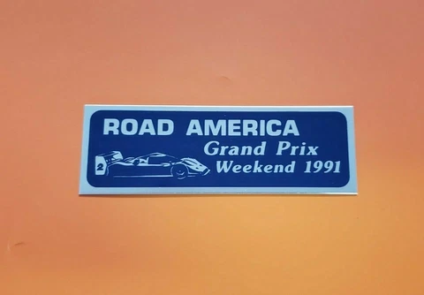 Road America Dash Plaque 1991 IMSA GTP Road Race TWR Jaguar XJR-14 Cover