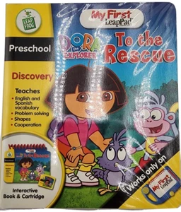 Leap Frog My First LeapPad Dora The Explorer To The Rescue Book And Cartridge - Picture 1 of 2