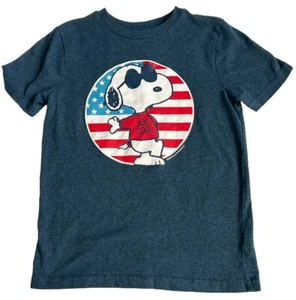 In Red White & Blue Boys Small Graphic Tshirt Snoopy Joe Cool Patriotic USA - Picture 1 of 6