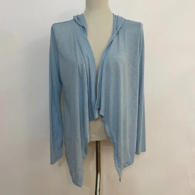 Sudadera con capucha para mujer Wildfox Sweat talla mediana frente abierto azul claro Foto 1 de 4