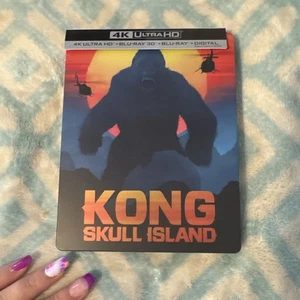Kong Skull Island 4k Steelbook (4k UHD Blu-ray, 3D Blu-ray) EXCELLENT!! RARE** - Picture 1 of 17