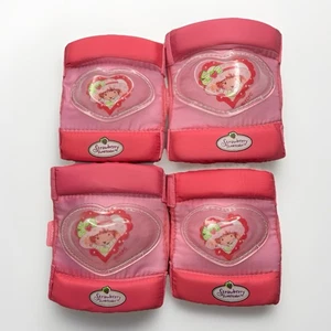 Set of 4 Strawberry Shortcake Knee And Elbow Pads Vintage Bicycle, Pom-Pom Girls - Picture 1 of 5