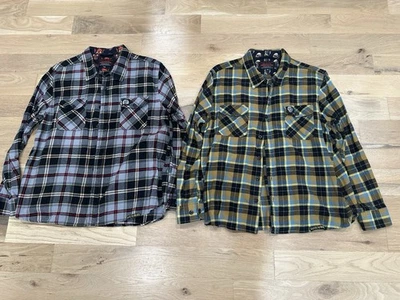 完好男式法兰绒铁质少女 Middle of Beyond 衬衫尺寸 2XL — 第 1/4 张图片