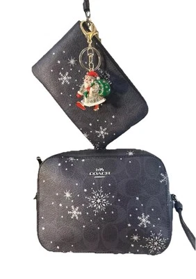 Coach Holiday Snowflake Mini Jamie Camera Crossbody & Wristlet Bag Purse - Image 1 of 4