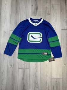 Brand New With Tags Fanatics Ice Hockey NHL Vancouver Canucks Jersey Blue Size L - Picture 1 of 8