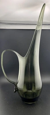 Jarra oscilante vikinga vintage de cuarzo ahumado de 16" de alto Foto 1 de 4