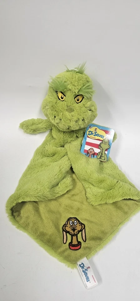 Manta de seguridad para bebé The Grinch 2018 descatalogada Dr Seuss Aurora felpa Lovey Foto 1 de 4