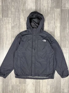 The North Face Hyvent Jacket Mens XXL Black Waterproof Hooded Windbreaker Shell - Picture 1 of 5