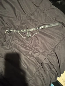 Faux Leather Choker Necklace With Heart Padlock - Picture 1 of 1