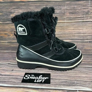 Botas de nieve Sorel Tivoli II para mujer negras de gamuza invierno talla 7 - Imagen 1 de 8