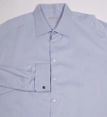 Camisa de vestir Stefano Ricci azul claro algodón puño francés (47) 18,5-34/35 Foto 1 de 4