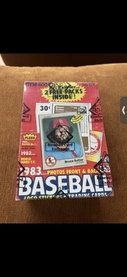 Caja de cera de béisbol Fleer 1983 envuelta en BBCE y sellada Gwynn, Boggs, Sandberg año RC Foto 1 de 4