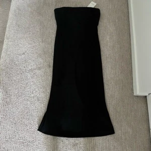 Neu mit Etikett Amanda Uprichard schwarzes trägerloses Midikleid M - Bild 1 von 5