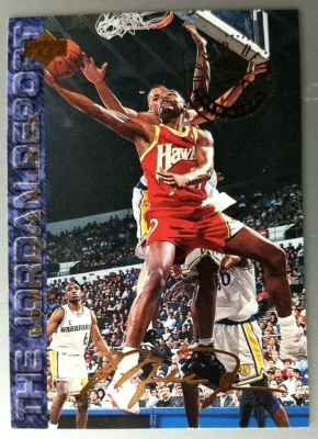 1994-95 UPPER DECK DOMINIQUE WILKINS GOLD MEDAL CARD#77 JORDAN SIGNATURE HAKWS - Image 1 of 2